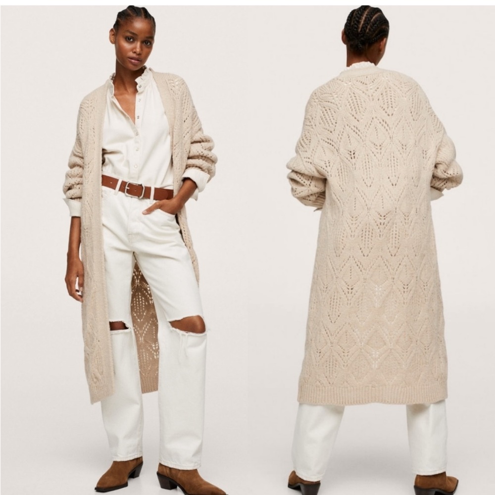 NWT LARGE MANGO SWEATER COAT